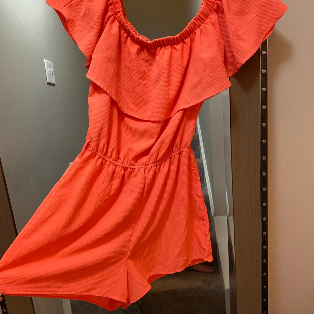Coral Romper Great Condition!